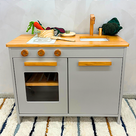 Mini Cozinha Infantil Pocket - Cinza Greige