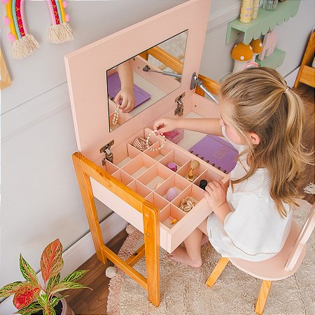 Penteadeira com Regulagem - Rosa