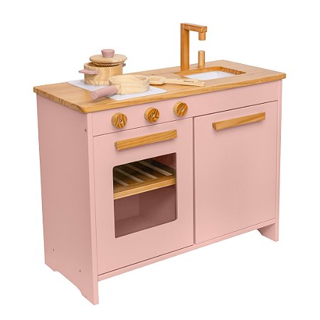 Mini Cozinha Infantil Pocket - Rosa Blush