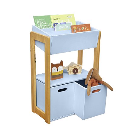 Estante Livros com Caixote (Azul)