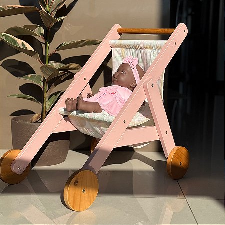 Brinquedo Carrinho de Boneca - Rosa Blush