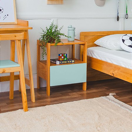 Mesa de Cabeceira Infantil Verde - Theo