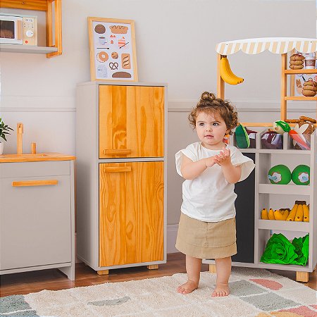 Geladeira Infantil Pocket - Cinza Greige