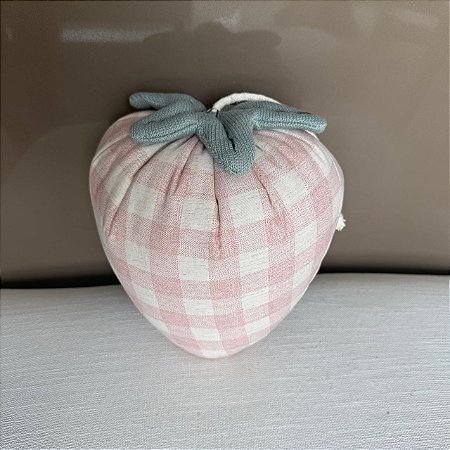 Enfeite de Pano Morango Rosa