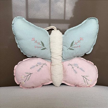 Almofada Formato Borboleta Bordada