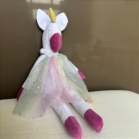Enfeite de Pano Unicórnio Bailarina