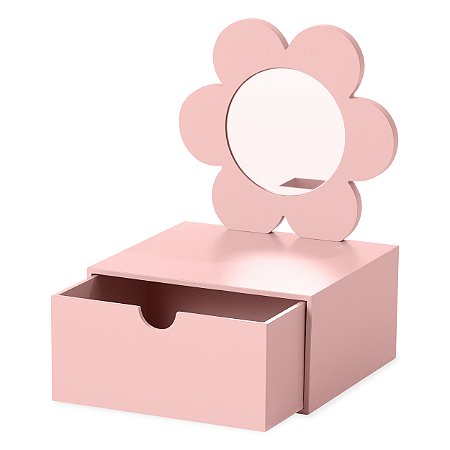 Mini Penteadeira de Bancada Flor - Rosa Blush