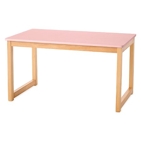 Mesa Retangular Infantil Bento - Rosa Blush