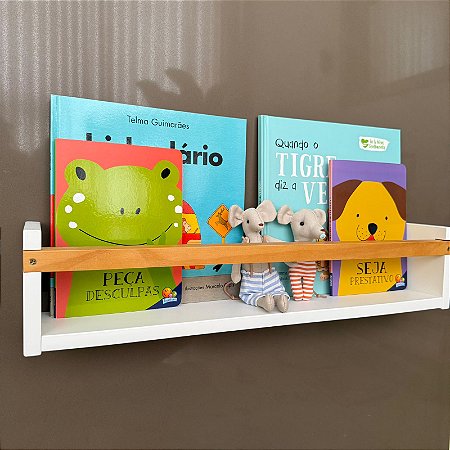 Prateleira de Livros 60cm Branca - Bella