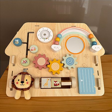 Brinquedo Painel de Atividades Sensorial - Brincar e Aprender