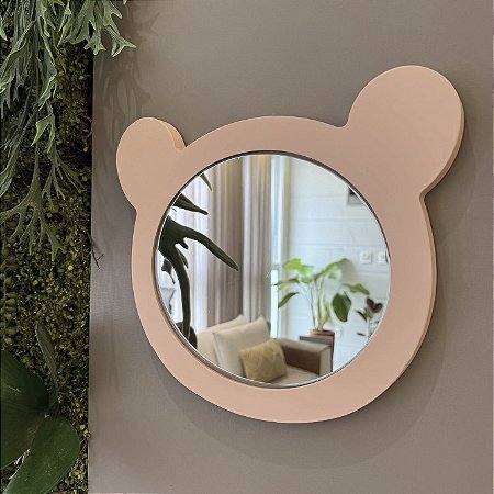 Espelho Formato Urso - Rosa