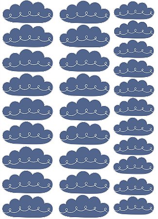 Adesivos de Parede Nuvem Azul Marinho