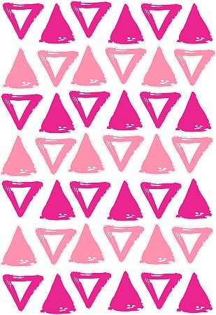 Adesivos de Parede Triângulo Rosa