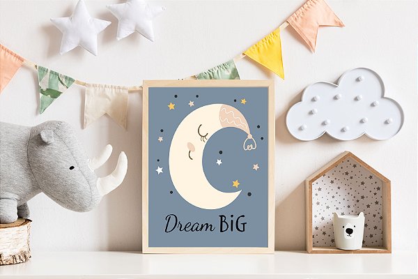 Quadro Infantil Lua Dream Big