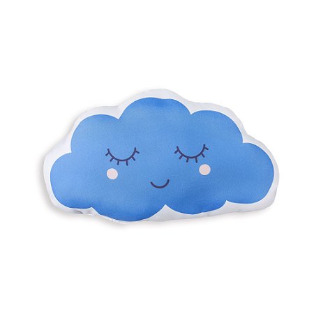 Almofada Infantil Nuvem Cílios Azul