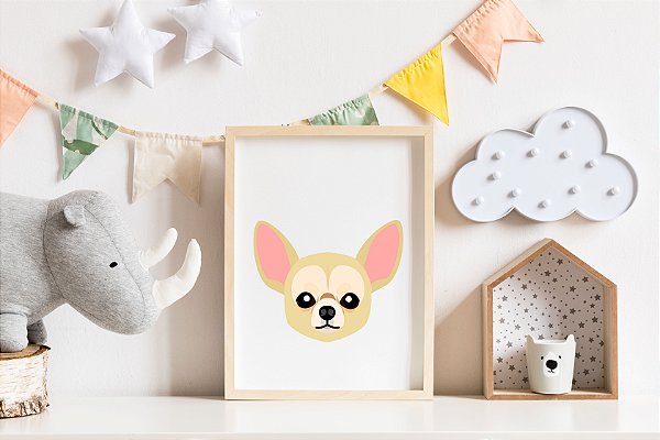 Quadro Infantil Cachorro Chihuahua