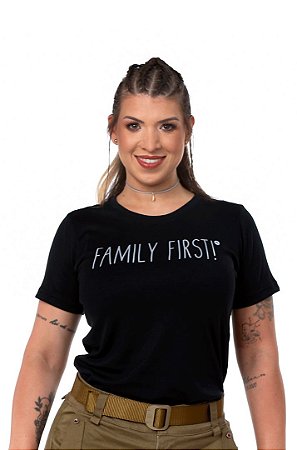 T-shirt ARMÍFERA D'ARC "Family First" - Preta