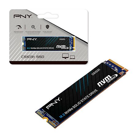 SSD Pny 500GB Cs1031, M.2 2280 NVMe 1.3, Pcie Gen3 X4, Leitura 2200MB/s - YG7QMMZPR