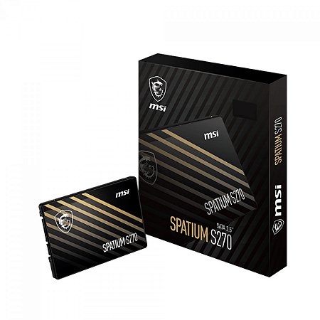 SSD MSI Spatium S270, 960GB, 2.5, Sata III 6GB/s, Leitura 500MB/s - AP4V2XXND