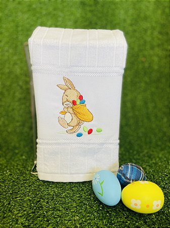 Toalha de Páscoa - Coelho feliz