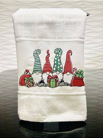 Toalha de Natal - Quarteto de Gnomos
