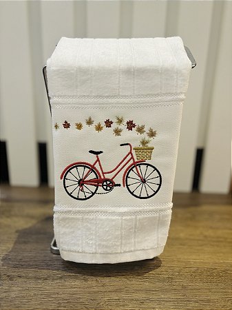 Toalha bicicleta com folhas