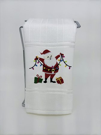 Toalha de Natal - Papai Noel com Presentes