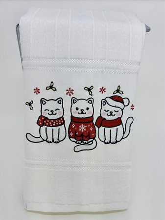 Toalha de Natal - Trio de Gatinhos