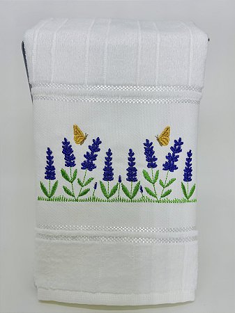 Toalha de Lavanda com Borboletas