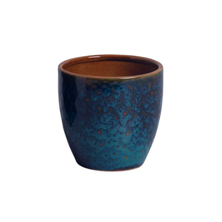 Vaso Orquídea Esmaltado M Azul Caramelo