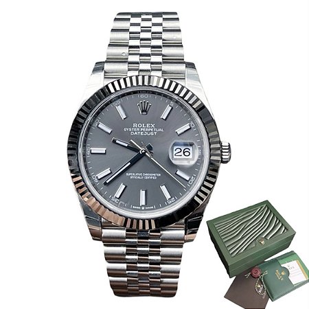 Rolex Datejust Cinza Grafite 40mm Automático