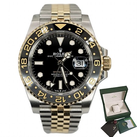 Rolex GMT Master II Aço e Ouro Automático