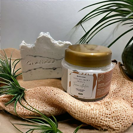 Kit Máscara de Argila Branca e Sabonete de Argila Branca
