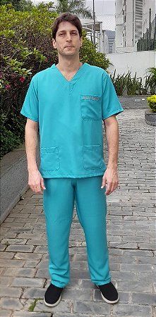 Pijama Cirúrgico com bordado ou silk