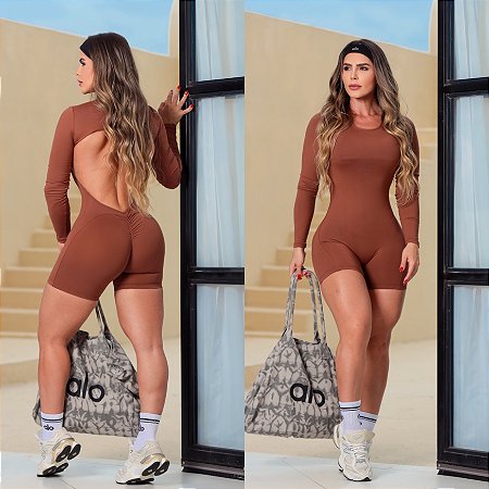 Macaquinho Manga Marrom