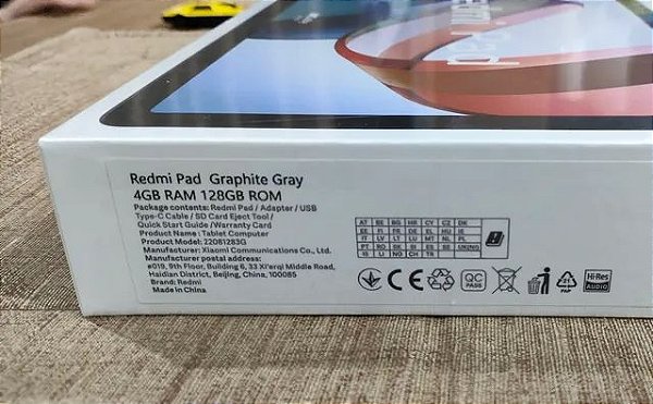 Tablet xiaomi redmi pad 10.61 128gb graphite gray 4gb de memoria ram XIAOMI