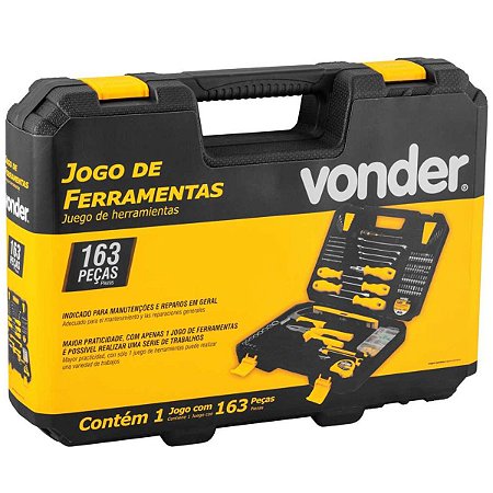 JOGO DE FERRAMENTAS VONDER COM 163 PEÇAS