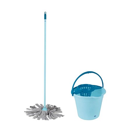KIT BALDE COM ESPREMEDOR + MOP ESFREGÃO MOR