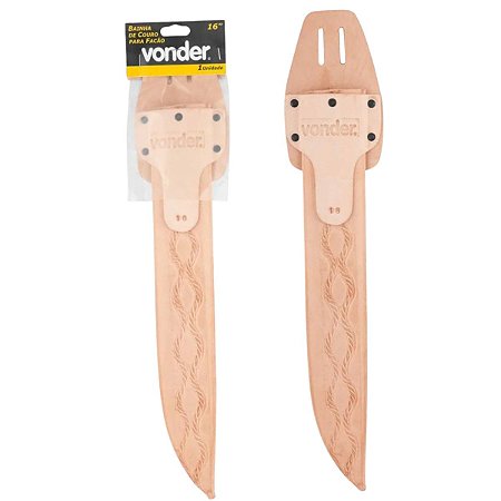 Bainha De Couro Para Lâmina 16 Polegadas Fixa Para Facão Em Sola Natural Vonder Excelente Original.