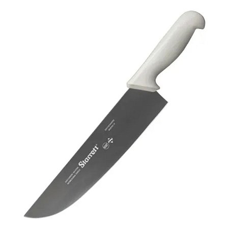 FACA DE CARNE DE REFILE DE MESA C/ LAMINA RETA LARGA 30 CM (12") CABO BRANCO