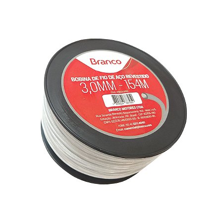 CARRETEL FIO ACO REVESTIDO 3,0MM- 154 METROS