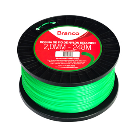 CARRETEL FIO NYLON REDONDO 2,0MM 248 METROS MODELO 29601850