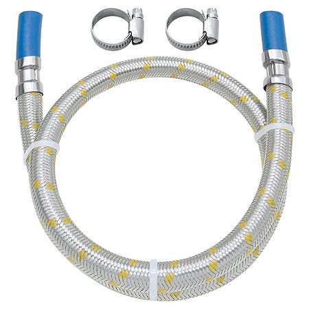 MANGUEIRA LIGAÇÃO FLEXIVEL PARA GÁS COM ABRAÇADEIRA 1,20 METROS BLUKIT