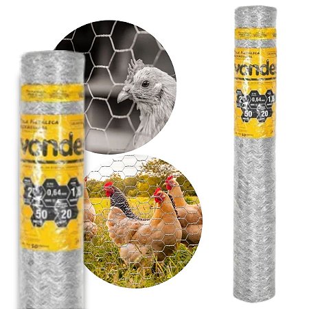 TELA HEX GALINHEIRO 2" X 18 X 1,5 X 50M VONDER