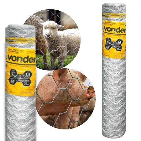TELA HEX MANGUEIRÃO 3" X 16 X 1,5 X 50M VONDER