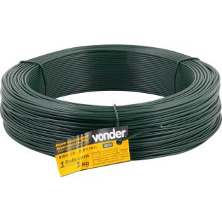 ARAME REVETIDO PVC VERDE VONDER 20 BWG