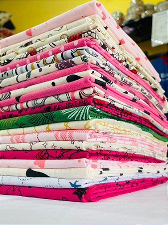RETALHOS GRANDES DE MALHAS ESTAMPADAS - ESTAMPAS DE MENINA