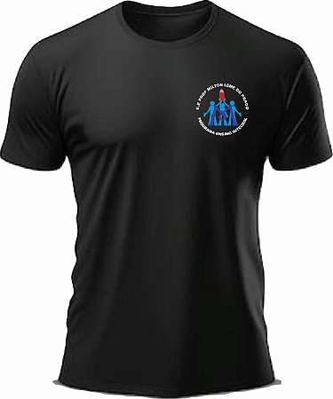 CAMISETA ESCOLA - MILTOM LEME - PRETA