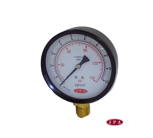 MANÔMETRO RETO DN 100mm - 150PSI X 10KG