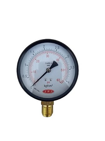 MANÔMETRO RETO DN 100mm - 60PSI X 4KG